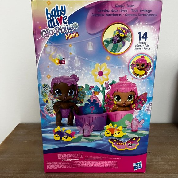BABY ALIVE GLOPIXIES MINIS - SLEEPY TWINS BABY DOLLS (NEW). - Picture 3 of 7